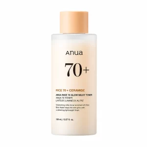 Anua rice 70 glow milky toner moisturizing rice face toner 250 ml