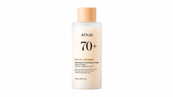 Anua rice 70 glow milky toner moisturizing rice face toner 250 ml