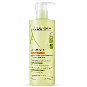 A-derma exomega control gel limpiador 2 en 1 500 ml