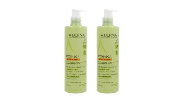 A-derma exomega control duplo gel limpiador 2 en 1 500 ml