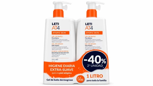Leti at4 gel de baño 2x500 ml