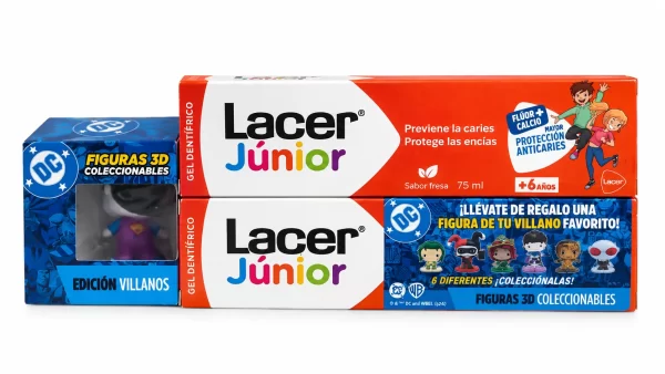 Lacer junior gel dental duplo 2x75 ml sabor fresa