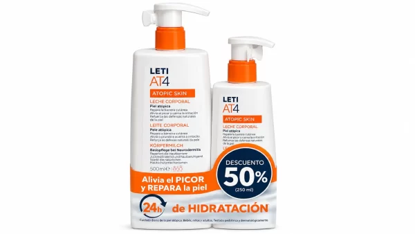 Leti at4 pack leche 500 ml + leche 250 ml con 50% dto