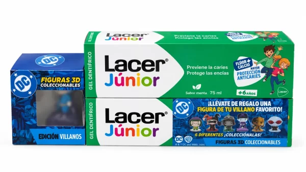 Lacer junior gel dental duplo 2x75 ml sabor menta