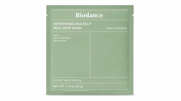 Biodance refreshing sea kelp real deep mask soothing and moisturizing face mask 1pc/34g
