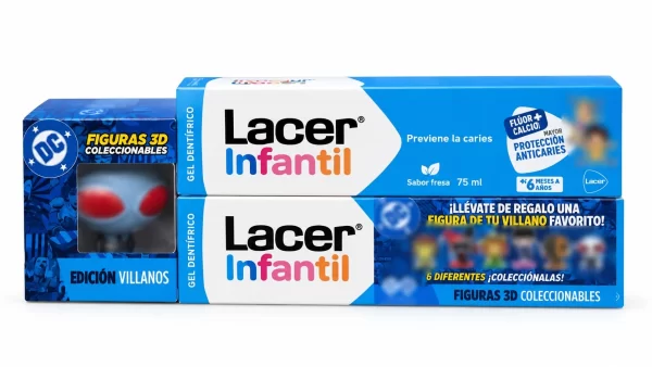 Lacer infantil gel dental duplo 2x75 ml sabor fresa