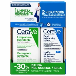 Cerave limpiadora hidratante + locion hidratante secas