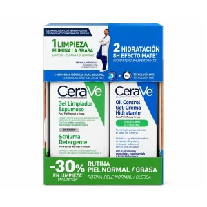 Cerave gel limpiador espumoso + oil control gel crema