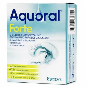 Aquoral forte monodosis gotas oftalmicas lubricantes esteriles