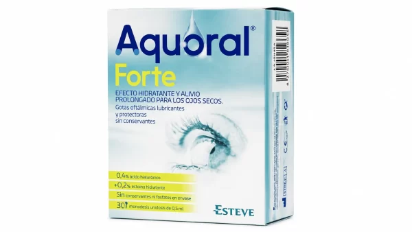 Aquoral forte monodosis gotas oftalmicas lubricantes esteriles