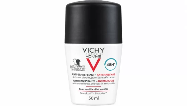 Vichy homme antitranspirante antimanchas hombre roll on 50 ml