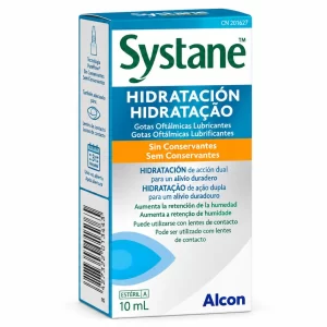 Systane hidratacion gotas oftalmicas lubricantes sin conservantes 1 frasco 10 ml