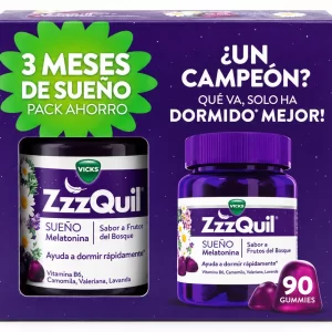 Zzzquil sueño 90 gummies sabor frutos del bosque pack