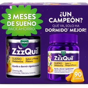 Zzzquil sueño 90 gummies sabor mango & platano pack