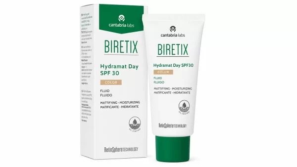 Biretix hydramat day spf 30 fluido con color 50 ml