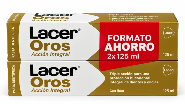Lacer oros accion integral pasta dentifrica 2 envases 125 ml