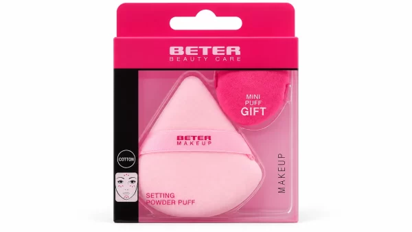 Beter borla para polvos de maquillaje doble algodon