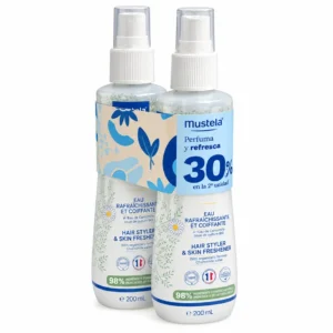 Mustela agua para peinar refrescante 2 envases 200 ml