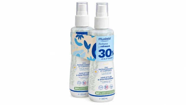 Mustela agua para peinar refrescante 2 envases 200 ml