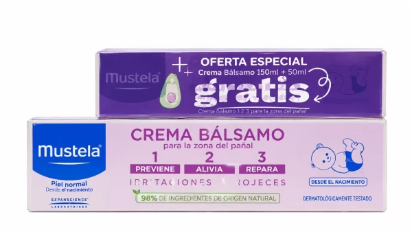Mustela crema balsamo 1, 2, 3.  1 envase 150 ml