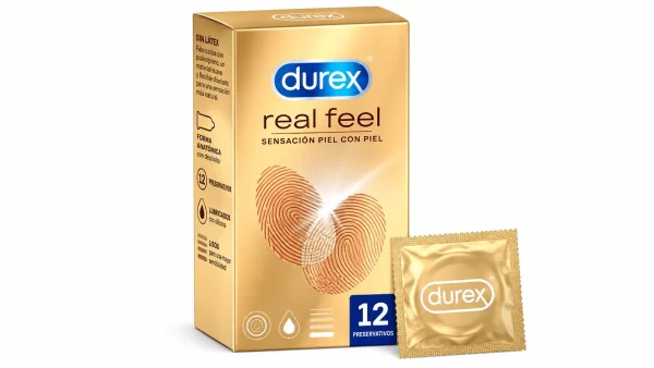 Durex real feel preservativo sin latex 12 unidad