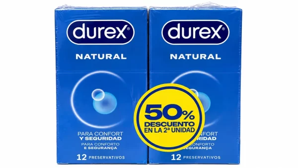 Durex natural plus preservativos 12 preservativos 2 cajas