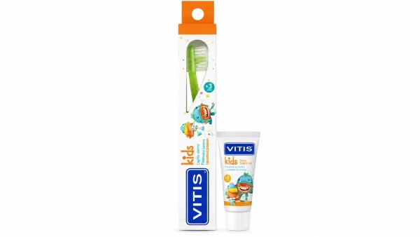 Cepillo  infantil vitis kids + pasta 8ml