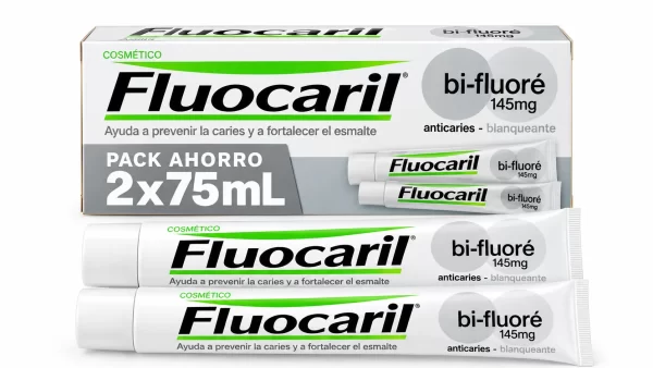 Fluocaril bi-fluore 145 mg blanqueante 75 ml pack doble