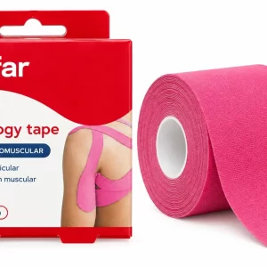 Acofar kinesiology tape vendaje 5 m x 5 cm fucsia