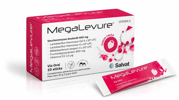 Megalevure 10 sticks sabor fresa