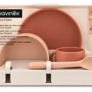 Suavinex vajilla infantil silicona rosa