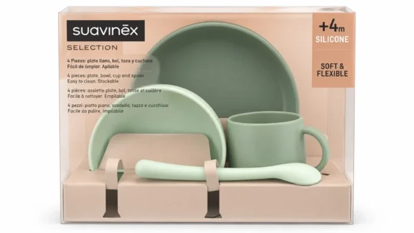 Suavinex vajilla infantil silicona azul