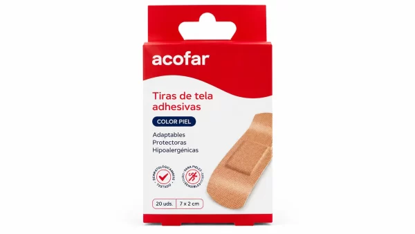 Tiras de tela acofar 20 unidades color piel