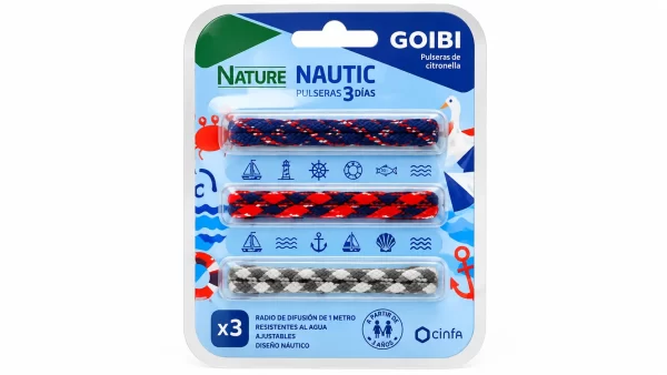 Goibi pulsera de citronella nature 3 pulseras nautic