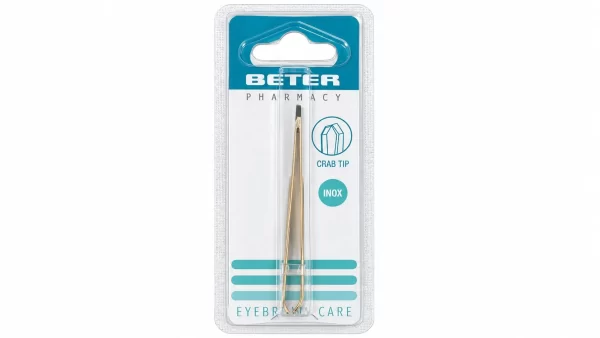 Pinzas depilar beter p cangrejo dorada 9.3 cm